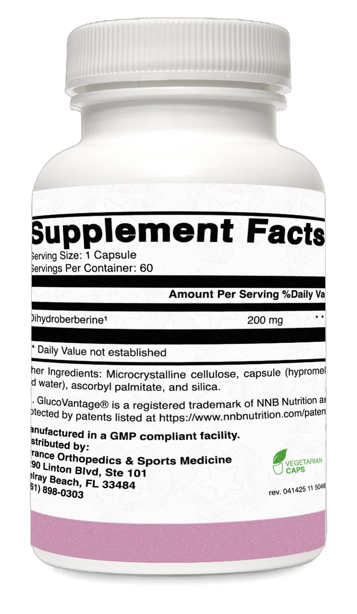 BerberineMax supplement facts label