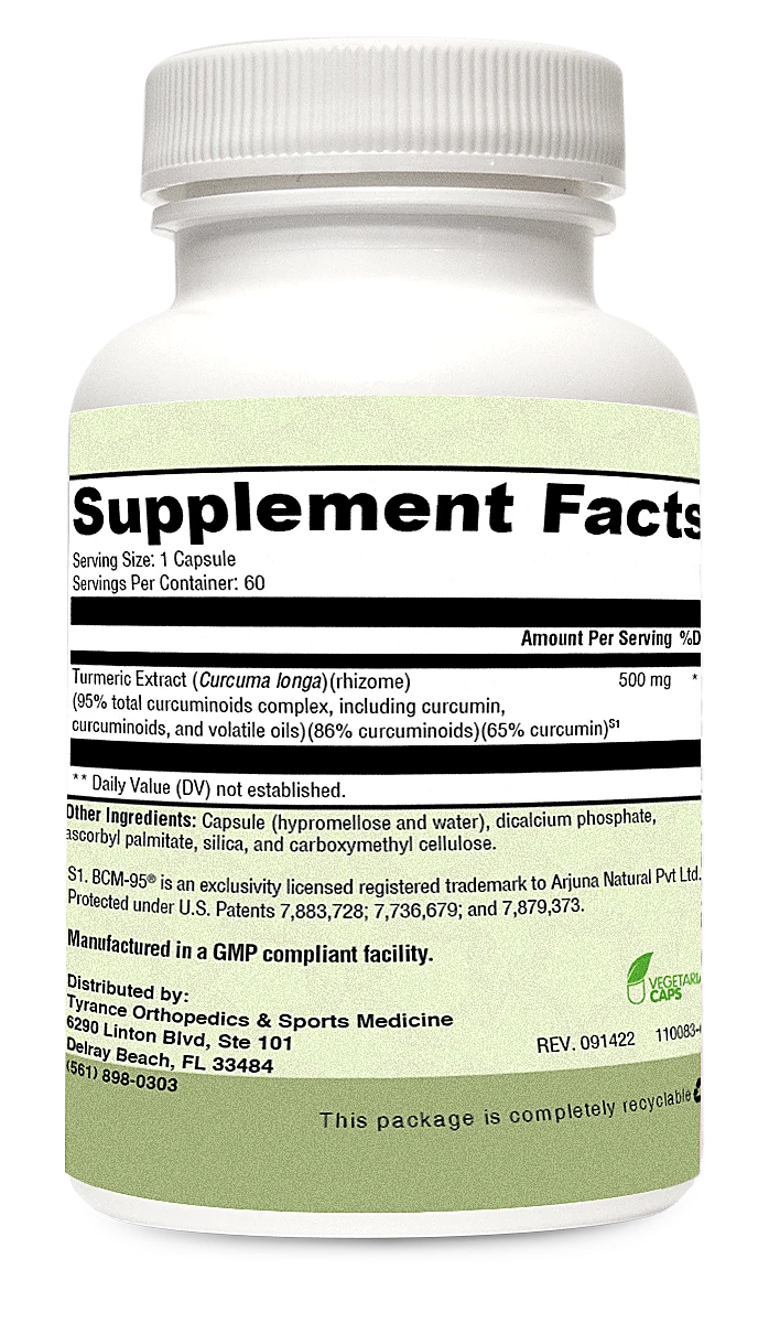 CurcuMax Pro supplement facts label